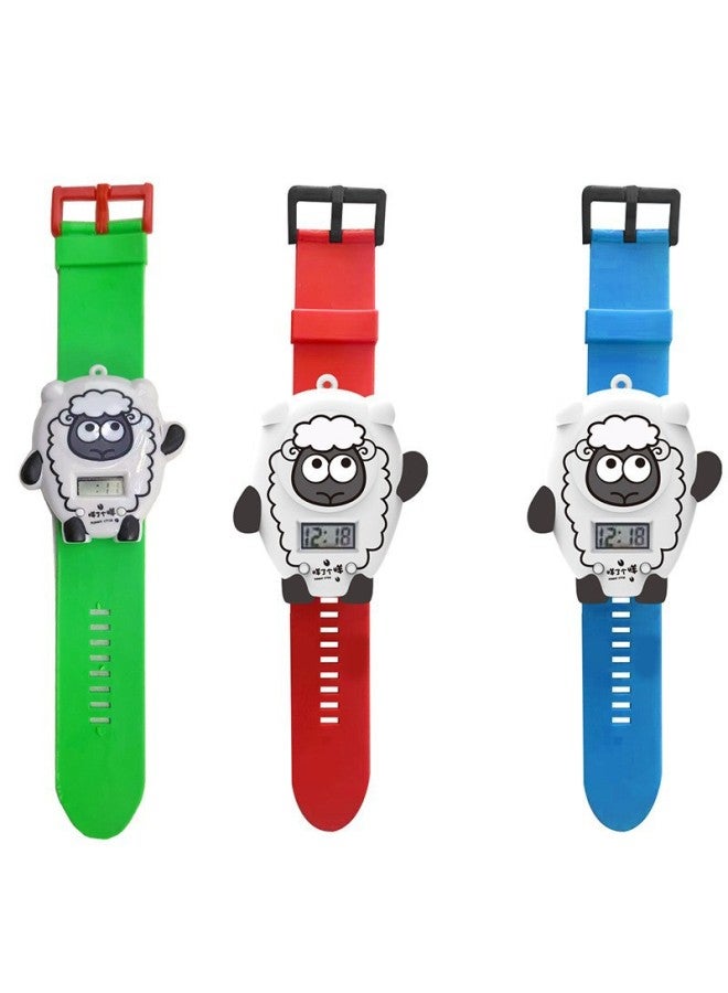Live Supply Animation Flip Projection Watch Avengers Spider-man Telescopic Digital Watch Kidsren's Toy Gift-Color:A Sheep Watch In A Bag (remarks On Color)  - Image 1