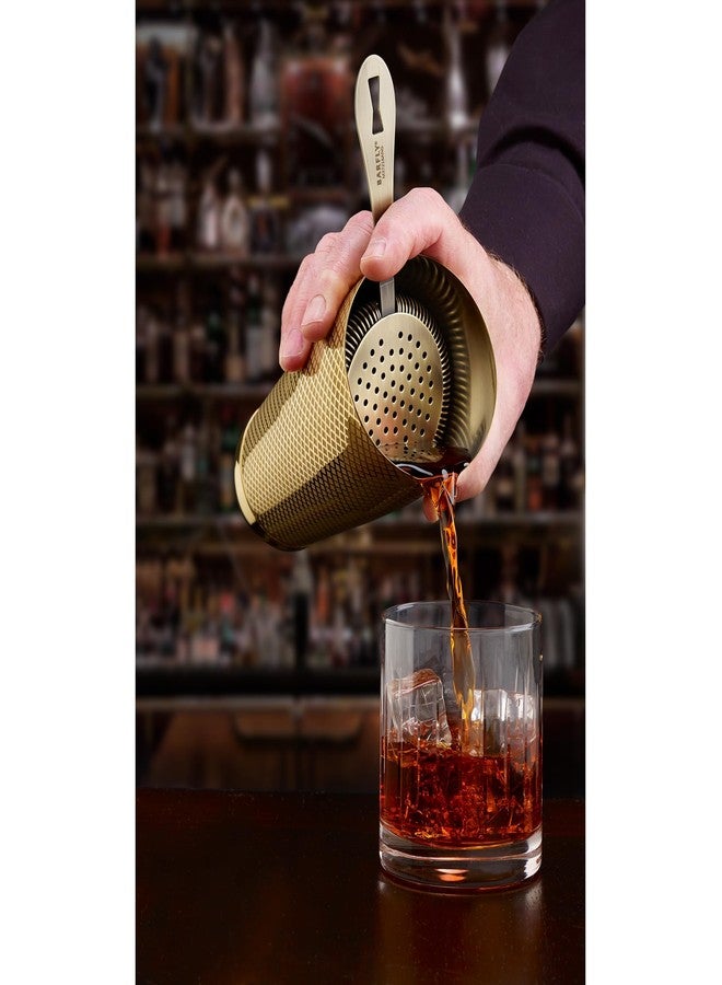 Barfly Deluxe Antique Hawthorne Spring Strainer, Antique Gold - Image 3