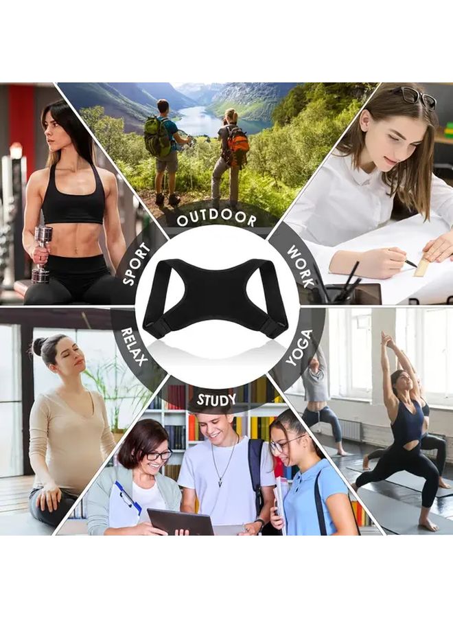 Adjustable Black Posture Corrector Belt For Men And Women Lumbar Support - Image 5