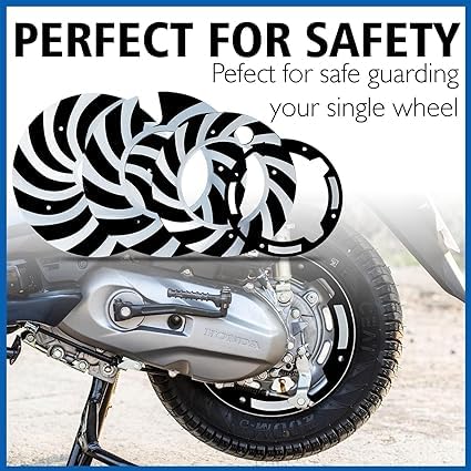 SPEDY V13 Inch Acrylic Chrome/Black 4Pcs Wheel Cover for HoOnda Activa 4G/5G/6G - Image 4