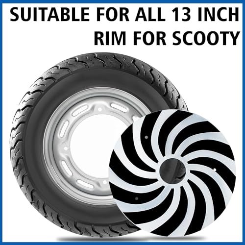 SPEDY V13 Inch Acrylic Chrome/Black 4Pcs Wheel Cover for HoOnda Activa 4G/5G/6G - Image 3
