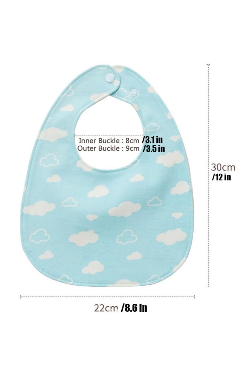 Flushrenic 6-Pack Baby Bandana Dribble Bibs Cotton Teething Bibs Infant Feeding Bibs Soft and Absorbent Bids with Adjustable Snaps Waterproof Drool Bibs for 0-36 Months Unisex Girls Boys Newborn Toddlers - Image 2