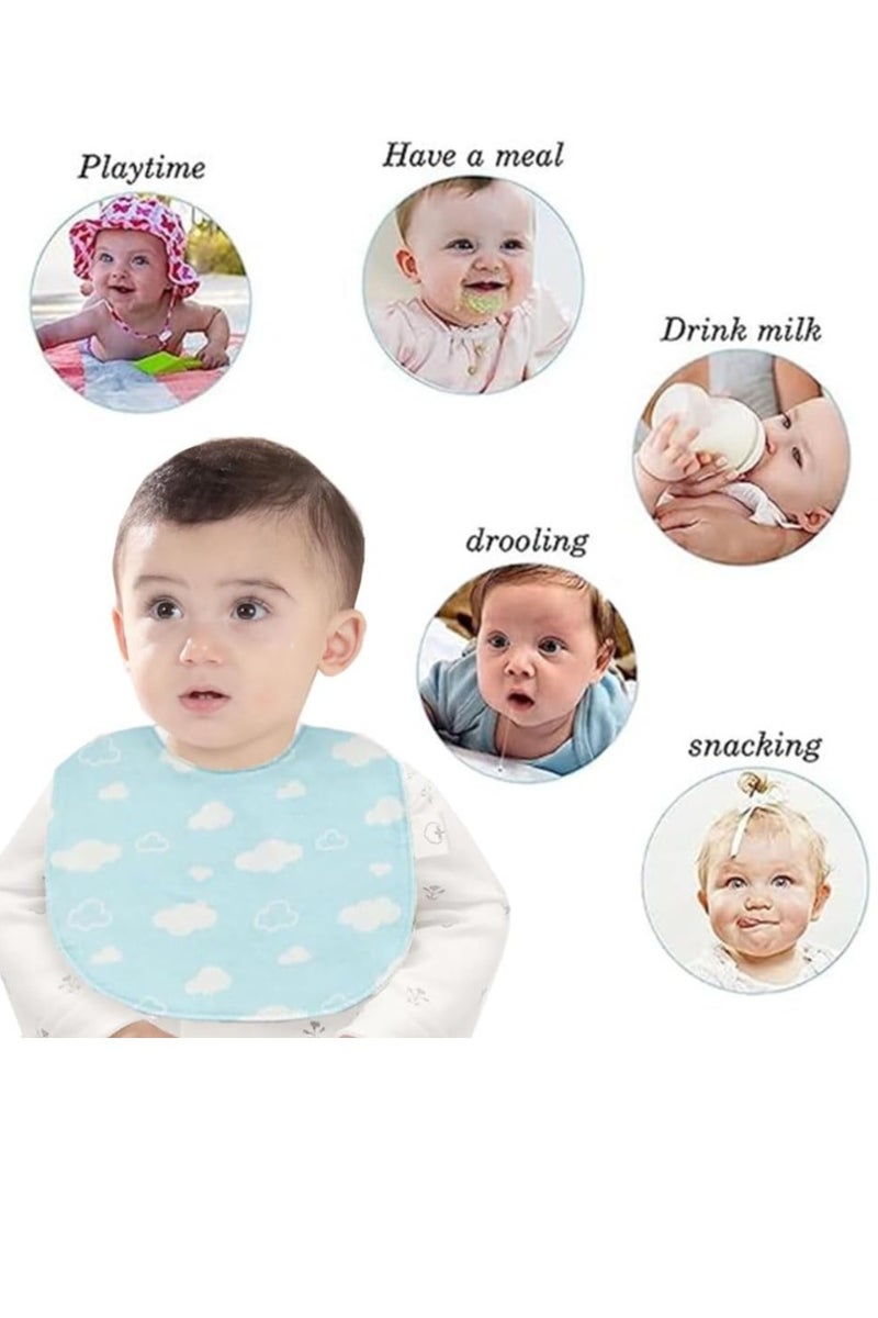 Flushrenic 6-Pack Baby Bandana Dribble Bibs Cotton Teething Bibs Infant Feeding Bibs Soft and Absorbent Bids with Adjustable Snaps Waterproof Drool Bibs for 0-36 Months Unisex Girls Boys Newborn Toddlers - Image 3