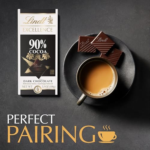 Lindt EXCELLENCE 90 Cocoa Dark Chocolate Bar Dark Chocolate Candy 35 oz 12 Pack - Image 5