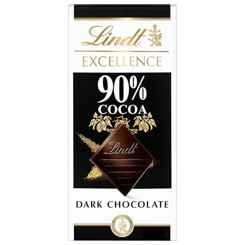 Lindt EXCELLENCE 90 Cocoa Dark Chocolate Bar Dark Chocolate Candy 35 oz 12 Pack - Image 1