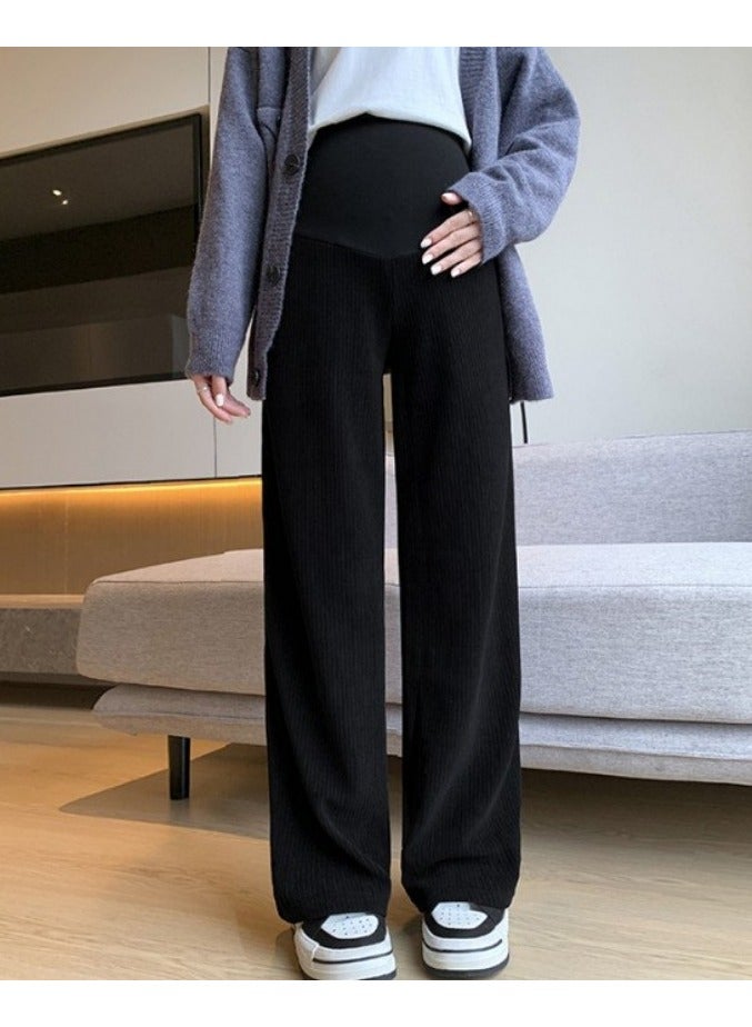 RedMapleTEK Maternity Thick Warm High Waist Belly Support Pants Soft Warm - Image 1