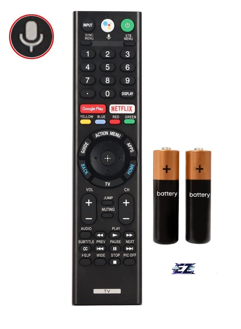 ELTRAZONE "New RMF-TX300U Voice Remote Control Replacement for RMF-TX200U RMF-TX201U for Sony Smart TV LED 4K Ultra HDTV Models XBR-75X940D, XBR-55X930D, XBR-65X930D, XBR-75X850D, XBR-55X850S – Includes Battery" - Image 1