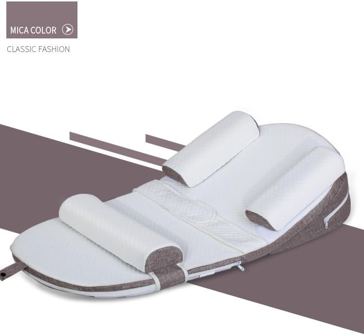Baby Lounger – Adjustable 0-30° Baby Sleeping Nest & Anti-Reflux Pillow | Travel Crib for Newborns & Infants | Relieves Vomiting Milk | Washable & Breathable Fabric (Brown) - Image 2