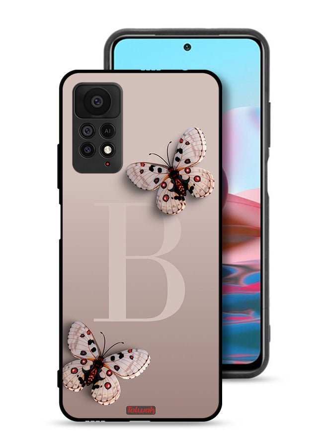 Tolwak غطاء واقي لهاتف Xiaomi Redmi Note 11 Pro 5G برسومات فراشات B - Image 1