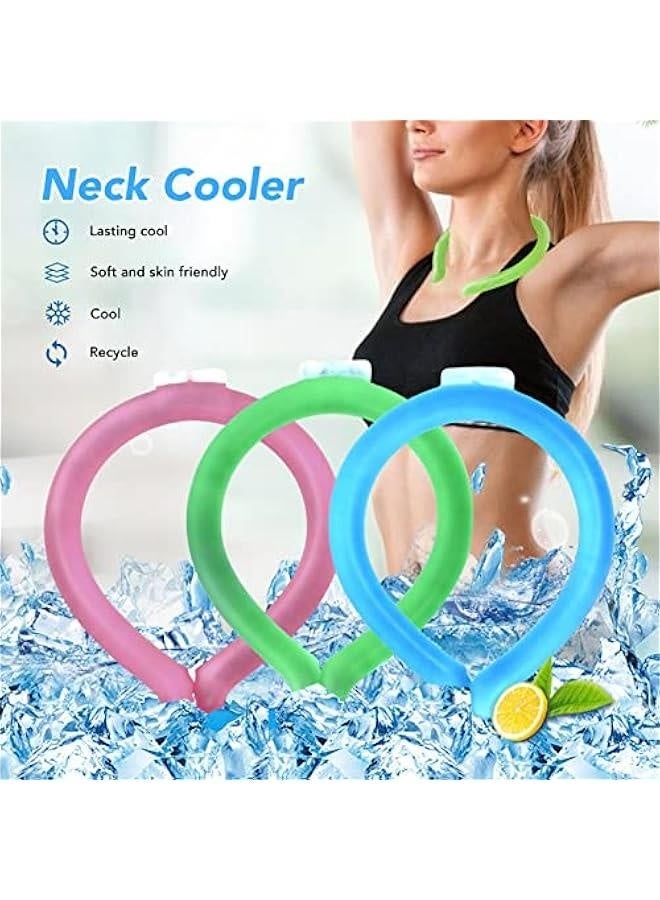 Generic Neck Cooling Tube, Wearable Cooling Neck Wraps for Summer Heat, Hands Neck Cooler for Outdoor Workers Sports, Lasting Reusable Cold Ice Pack Gel for Extremely Hot - Image 3