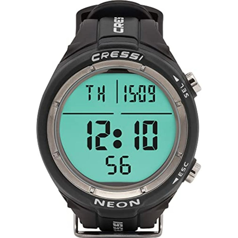 Neon Dive Computer for scuba diving, polycarbonate body, vibrant neon green, ultra-bright OLED display with 200m water resistance - Image 1