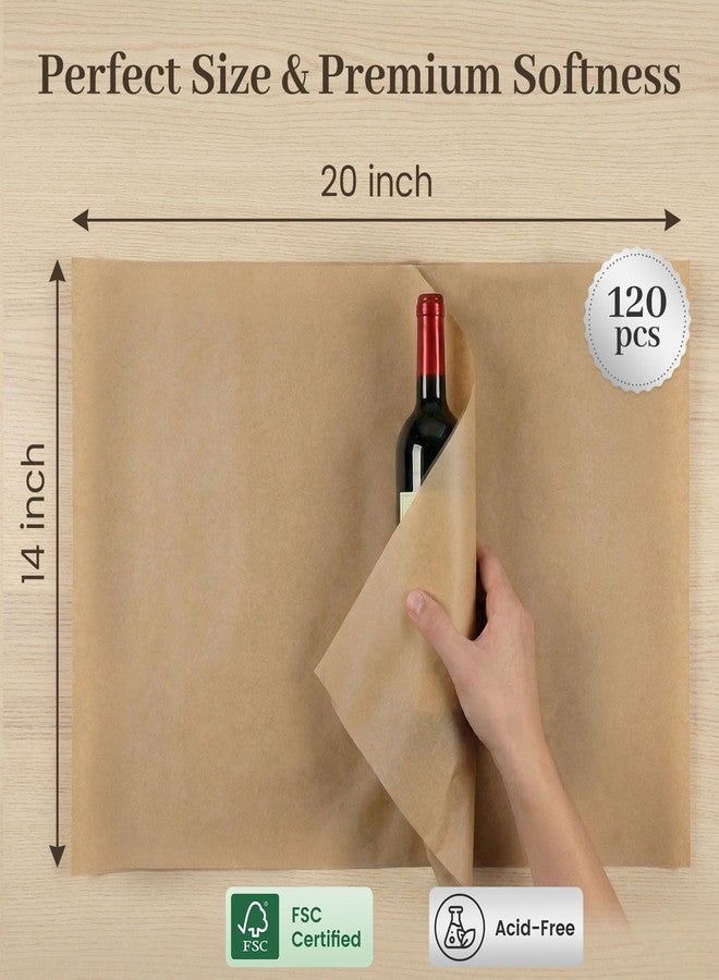 Koogel 120 Sheets Brown Tissue Paper Bulk, 14 x 20 Inch Gift Wrapping Kraft Paper for DIY Crafts Holiday Decor Birthday Party Supplies Rustic Art Project - Image 4