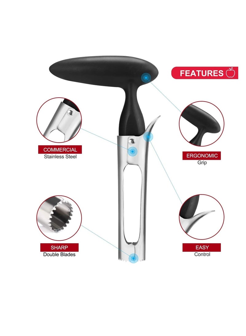 Captaintech Premium Apple Corer - Easy to Use and Durable Apple Corer Remover for Pears, Bell Peppers, Fuji, Honeycrisp, Gala and Pink Lady Apples - Stainless Steel Best Kitchen Gadgets Cupcake Corer - Image 5