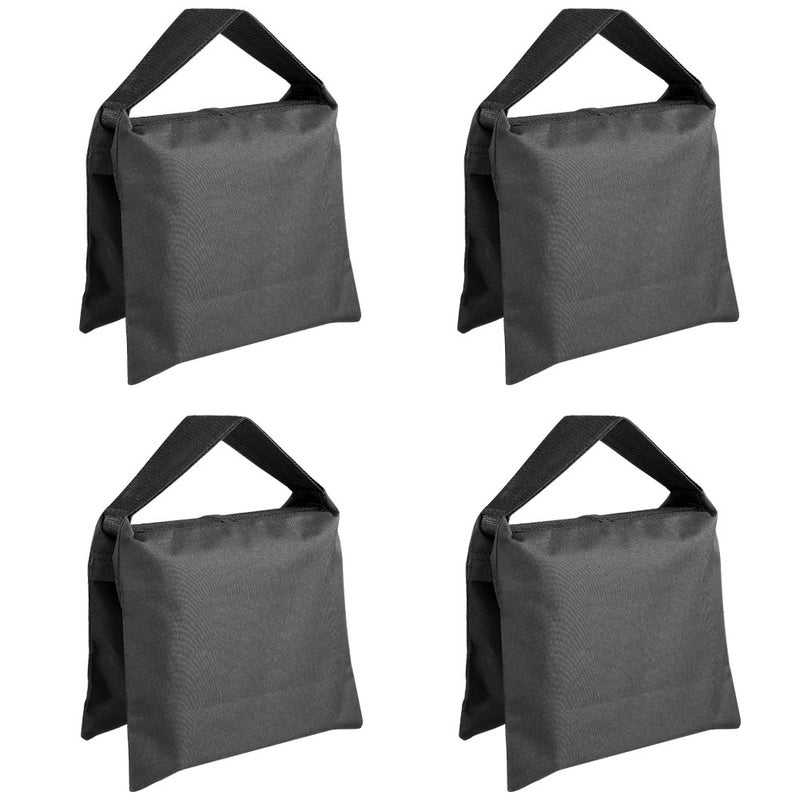 NEEWER Sandbags for Photography 4 Pack Black Sand Bags for Weight Heavy Duty Sandbag for Light Stands Boom Arms Tripods - Image 2