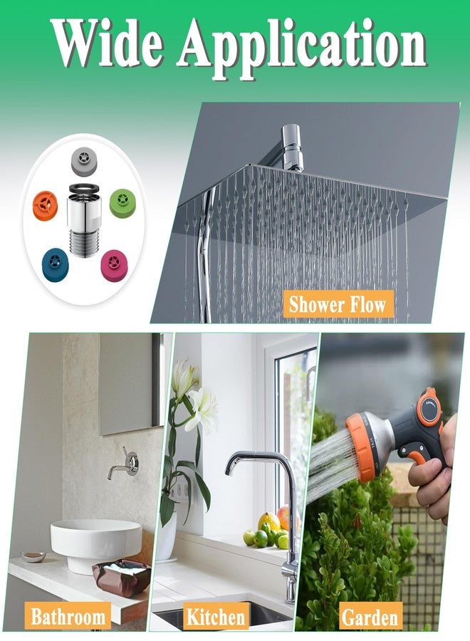 YDmeet 5 Pcs Shower Flow Reducer Limiter Set, 1/2 Inch Flow Restrictor Control Valve for Fixed Handheld and Shower Head 1.5/1.8/2.0/2.5/3.2 GPM - Image 5