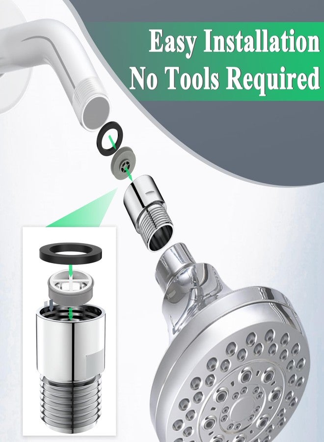 YDmeet 5 Pcs Shower Flow Reducer Limiter Set, 1/2 Inch Flow Restrictor Control Valve for Fixed Handheld and Shower Head 1.5/1.8/2.0/2.5/3.2 GPM - Image 4