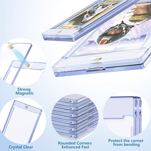 Kitoyz 24 ct Magnetic Card Holder for Trading Cards, 35PT Baseball Card Case Magnet Toploaders Sports Card Protectors with UV Protection Fit for TCG, Game Cards, Football Cards - Image 4
