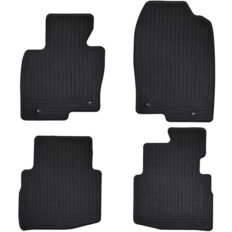 Megiteller Car Floor Mats Custom Fit for Mazda CX9 CX 9 2016 2017 2018 2019 2020 2021 2022 2023 2024 Odorless Washable Heavy Duty Rubber All Weather Floor Liners Front and Rear Row Set Black