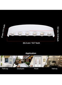 Next Life 12 Led Up and Down Outdoor Sconce Wall Light for Bedroom Hallway and Garden  - Image 2