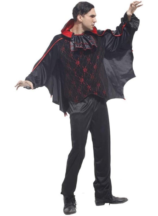 Toyland Vampire Halloween Costume for Adults – Classic Dracula Outfit with Cape - Image 2