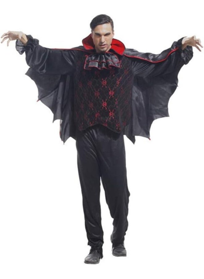 Toyland Vampire Halloween Costume for Adults – Classic Dracula Outfit with Cape - Image 1