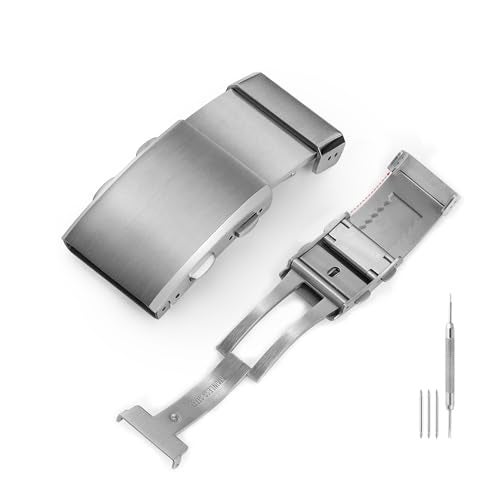 TACTICAL FROG Watch Clasps Stainless Steel Watchband Milled Clasp Folding Deployment Clasp Replacement for Watch Strap 16 mm 18 mm 20 mm 22 mm - Image 1