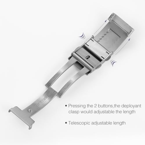 TACTICAL FROG Watch Clasps Stainless Steel Watchband Milled Clasp Folding Deployment Clasp Replacement for Watch Strap 16 mm 18 mm 20 mm 22 mm - Image 2