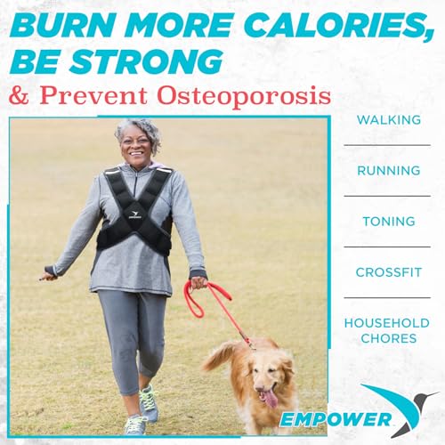 Empower Weighted Walking Vest for Women – Strengthen Muscles, Boost Bone Health, and Burn More Calories, fixed 8lbs - Image 2