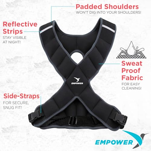 Empower Weighted Walking Vest for Women – Strengthen Muscles, Boost Bone Health, and Burn More Calories, fixed 8lbs - Image 5