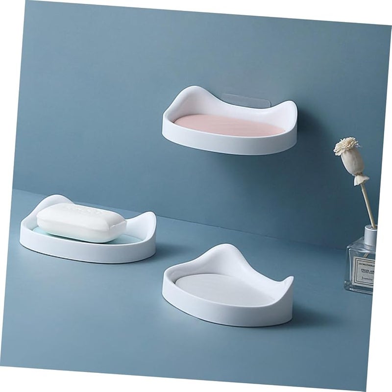 3Pcs Detachable Hanging Cat Shaped Soap Holder Wall Mounted Bathroom Storage Rack Random Color - Image 5
