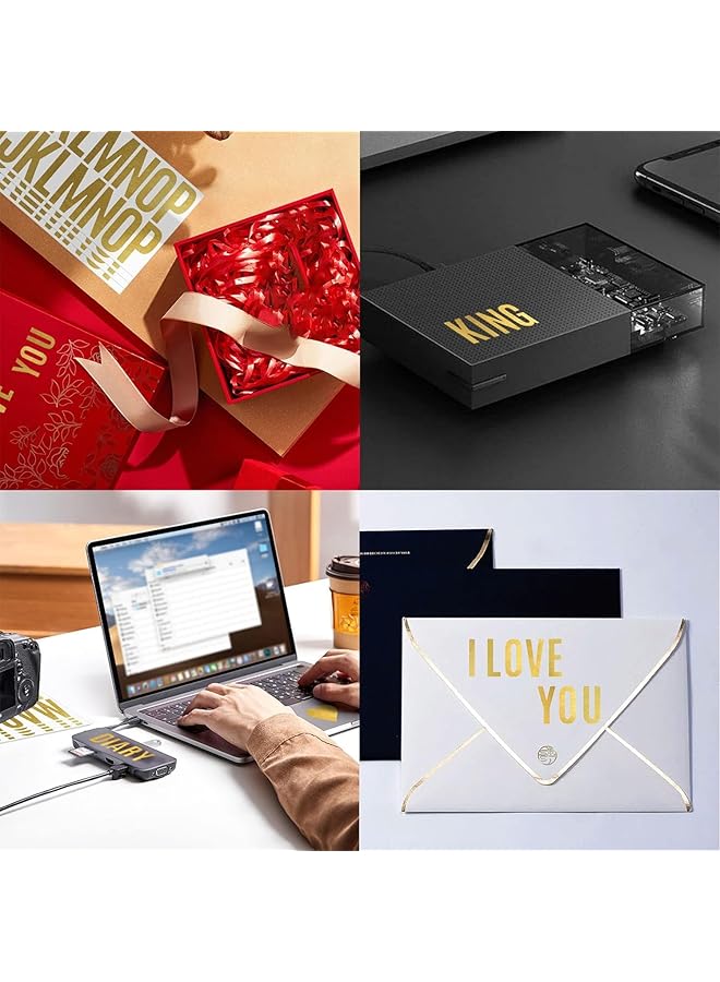 إيروريكس ملصقات حروف ذهبية 6 أوراق ملصقات حروف كبيرة 2.5 بوصة رقم أبجدي ملصق ذاتي اللصق للوحة الإعلانات وصندوق البريد وسجلات القصاصات وملصقات لوحة الملصقات والحرف اليدوية - Image 5