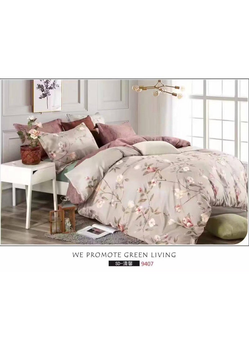 Single Size Duvet Cover Sets classic Pattern Bedding cover Set (1 Duvet Cover 160 * 210 CM +Fitted bed sheet 120x200 * 30CM +2 Pillowcases) 