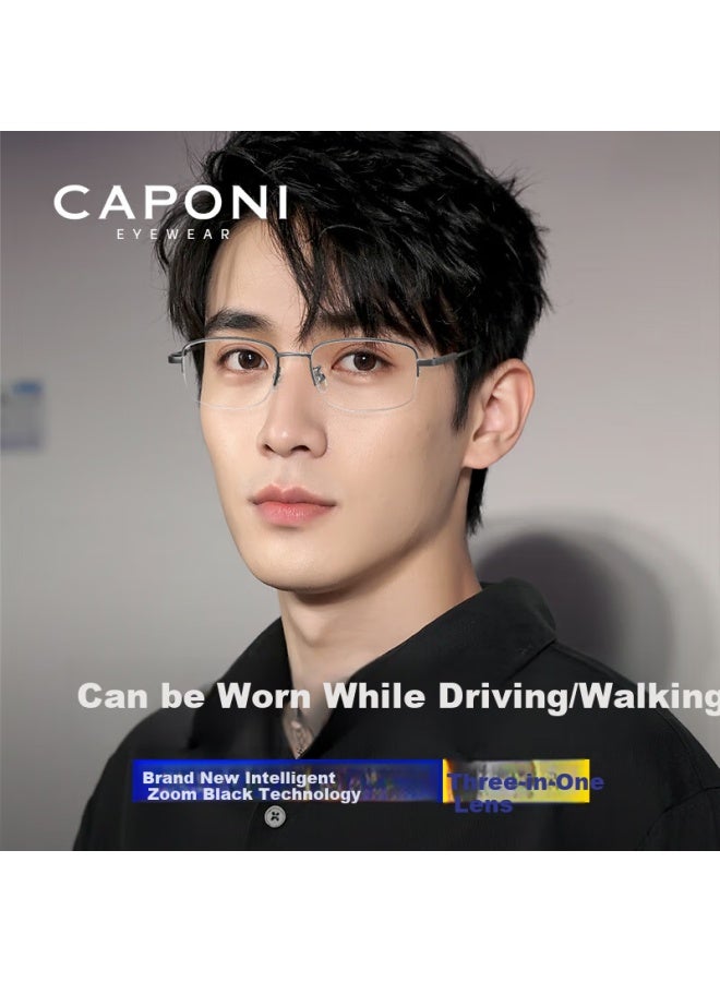 Caponi Reading Gl For Men, Automatic Zoom Genuine Bifocal Smart Gl For Distance And Near Vision, Anti-aging For Elderly To Look Younger - Image 1