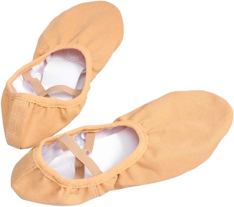 comfrt 1 Pair Ballet Dance Slippers Ballet Shoes Anti Slip Dance Shoes Yoga Shoes for Kids Adults Camel Size 45 - Image 1