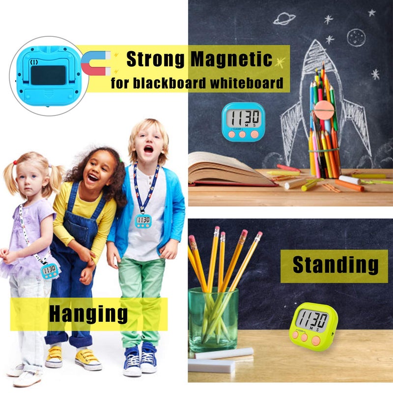 AOUCE Classroom Timers for Teachers Kids Large Magnetic Digital Timer 4 Pack - Image 3