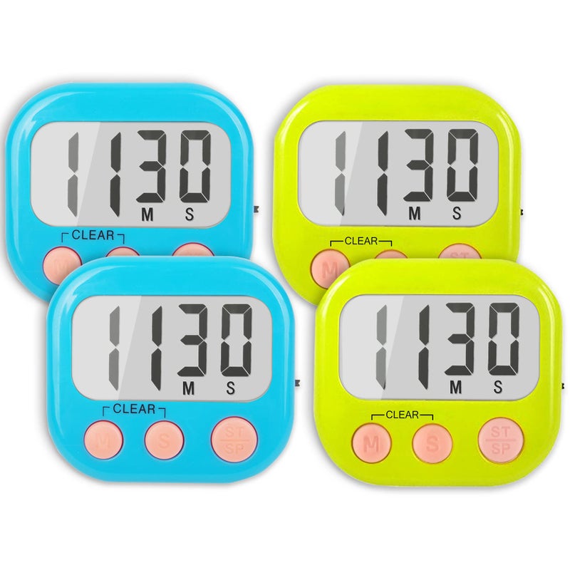 AOUCE Classroom Timers for Teachers Kids Large Magnetic Digital Timer 4 Pack - Image 1