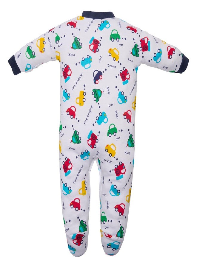 Magic Town® 100% Hosiery Cotton Unisex Romper for Kids and Infants Set of 3 (Navy Blue) (0-3 Months) - Image 5