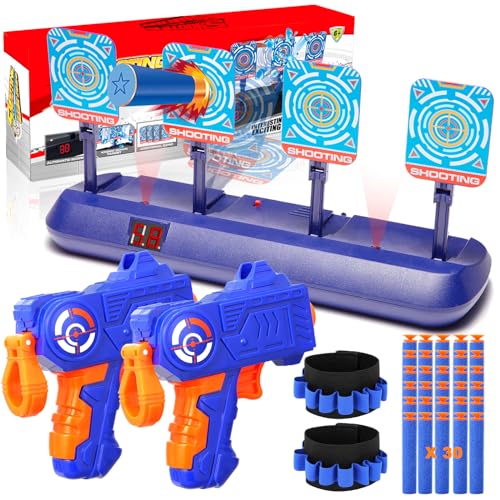 fibevon Targets for Nerf Guns Electronic Auto Scoring Digital Reset Shooting Target for Nerf Practice Ideal Gift Toy for Kids Teens Boys Girls - Image 1