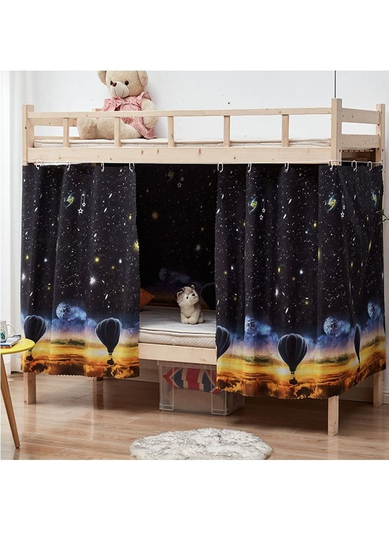 GOLDEN MILLION - Bunk Bed Curtains Canopy Blackout Privacy Cloth Net Underbed Curtains for Students Dormitory Single Bed Twin Bed Dorm Home - Image 1