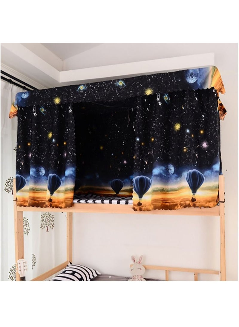 GOLDEN MILLION - Bunk Bed Curtains Canopy Blackout Privacy Cloth Net Underbed Curtains for Students Dormitory Single Bed Twin Bed Dorm Home - Image 1