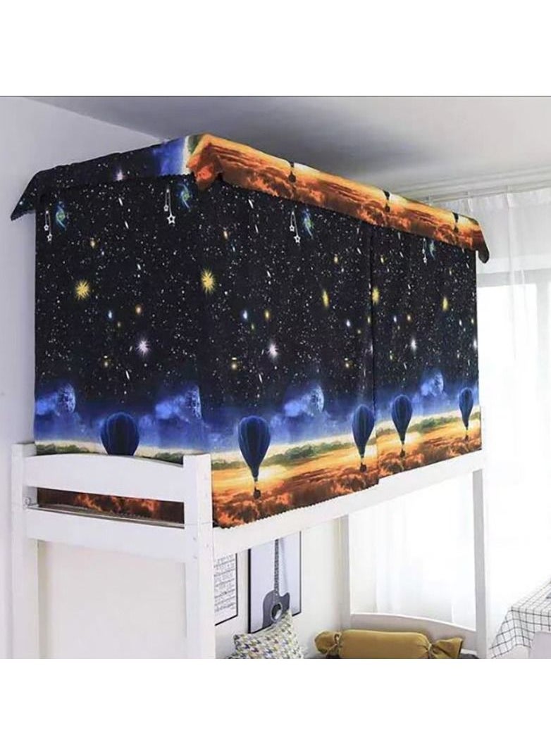 GOLDEN MILLION - Bunk Bed Curtains Canopy Blackout Privacy Cloth Net Underbed Curtains for Students Dormitory Single Bed Twin Bed Dorm Home - Image 1