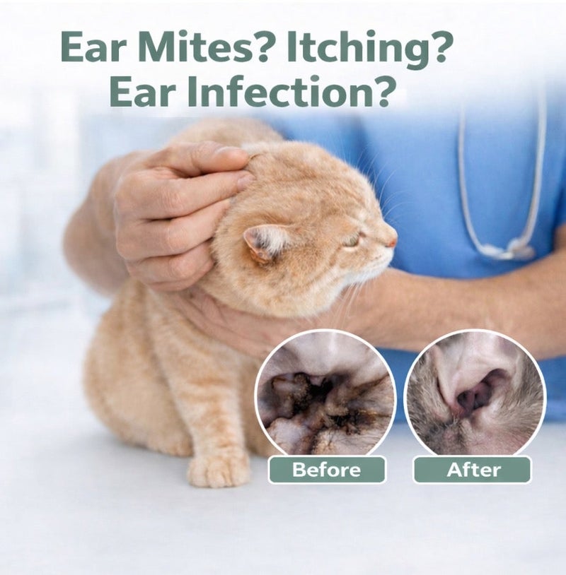 كريم اوريدرميل لعلاج عث الأذن للقطط والكلاب – مرهم تنظيف وعناية الأذن للحيوانات الأليف - Image 2