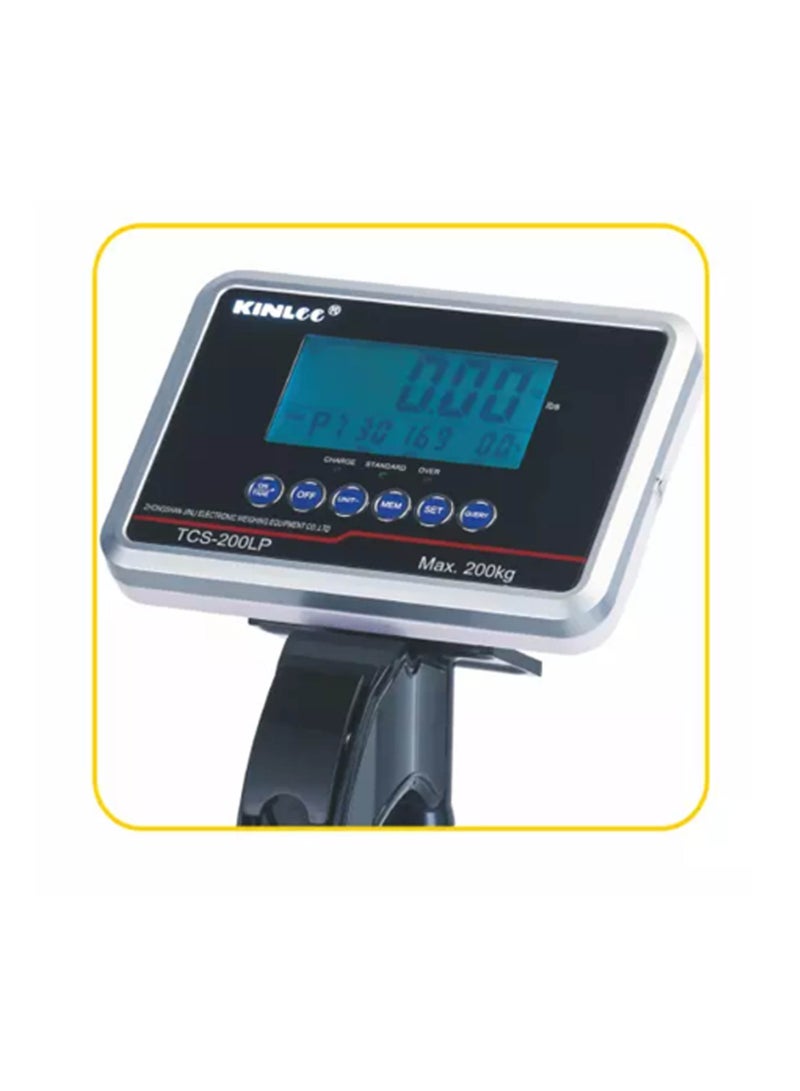 كينلي ميزان منصة رقمي KinLee TCS مزود بشاشة مؤشر كتلة الجسم وشاشة LCD مع قضيب ارتفاع - Image 2