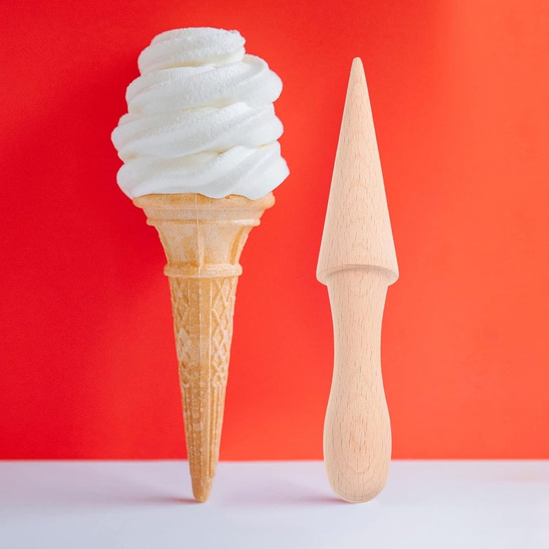 woobles Cone Krumkake Roller Pizzelle Roller Ice Cream Cone Mold Khaki - Image 2