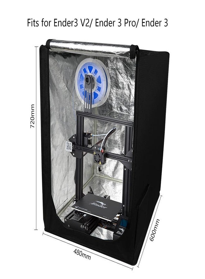 Skouphy Creality Ender 3D Printer Enclosure Fireproof and Dustproof Tent Constant Temperature Protective Cover Room for Creality Ender 3V2/Ender 3V2 Neo/Ender 3S1/Ender 3Pro/Ender 3/Ender 3Neo 3D Printer - Image 2