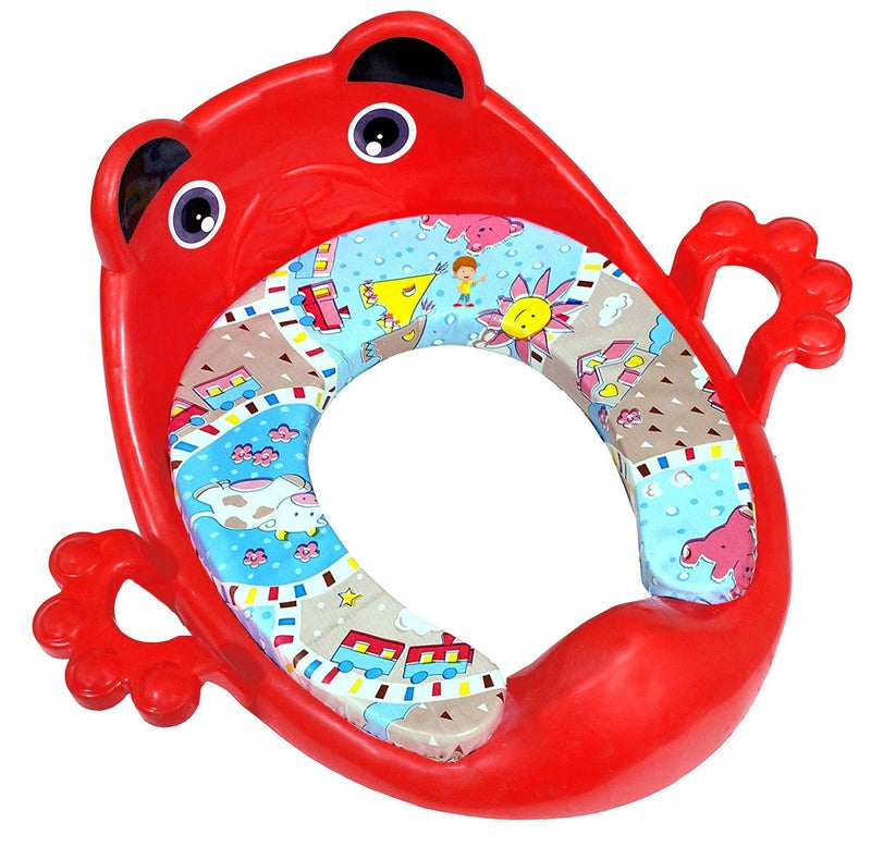 LookNSnap Cushioned Potty Seat with Easy Grip Handles and Comfortable seat (Red) - Image 1