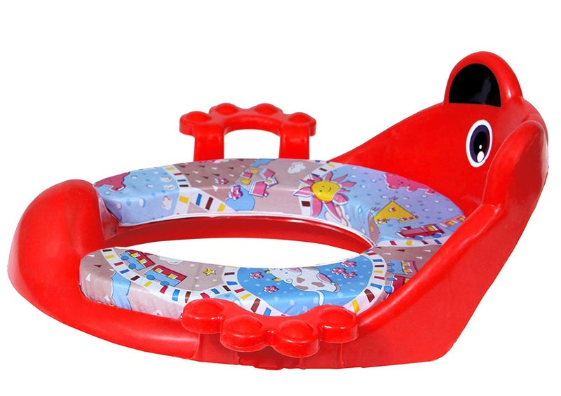LookNSnap Cushioned Potty Seat with Easy Grip Handles and Comfortable seat (Red) - Image 4