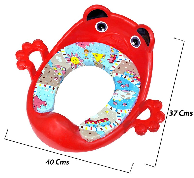 LookNSnap Cushioned Potty Seat with Easy Grip Handles and Comfortable seat (Red) - Image 2