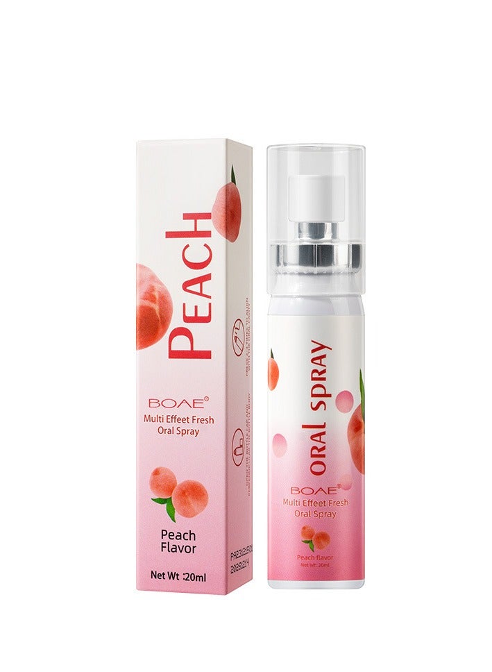Multi Effect Fresh Oral Spray 20ml, Bad Breath Treatment for Adults, White Peach Flavor Mouth Freshener, Effective Mouth Spray, Breath Freshener Spray, Oral Care Spray, Mouth Healthy Care - Image 1