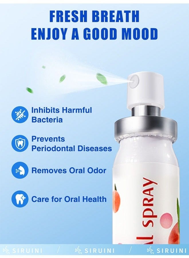 Multi Effect Fresh Oral Spray 20ml, Bad Breath Treatment for Adults, White Peach Flavor Mouth Freshener, Effective Mouth Spray, Breath Freshener Spray, Oral Care Spray, Mouth Healthy Care - Image 2